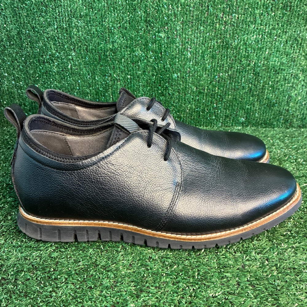 Hush Puppies Colby HMV10442-007 Leather Casual Oxfords Sneakers Black Mens 10.5